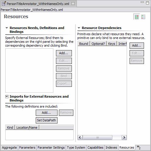 Resources page for a primitive